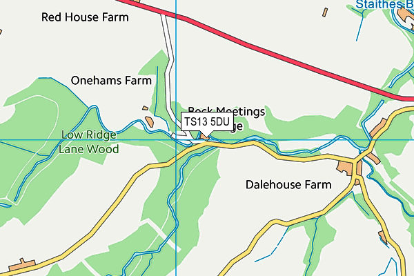 TS13 5DU map - OS VectorMap District (Ordnance Survey)