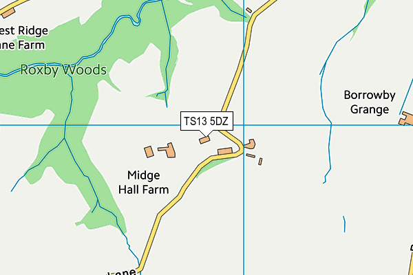 TS13 5DZ map - OS VectorMap District (Ordnance Survey)