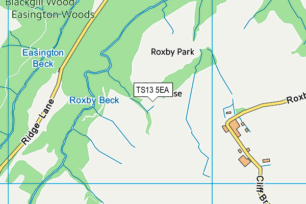 TS13 5EA map - OS VectorMap District (Ordnance Survey)