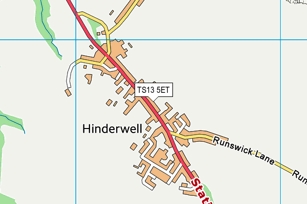 TS13 5ET map - OS VectorMap District (Ordnance Survey)