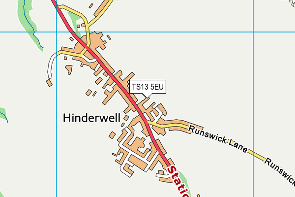 TS13 5EU map - OS VectorMap District (Ordnance Survey)