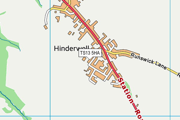 Oakridge Community Primary School map (TS13 5HA) - OS VectorMap District (Ordnance Survey)