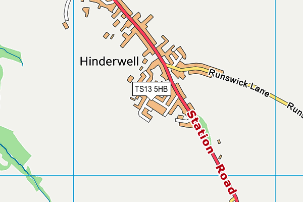 TS13 5HB map - OS VectorMap District (Ordnance Survey)