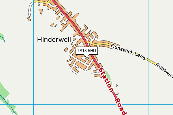 TS13 5HD map - OS VectorMap District (Ordnance Survey)