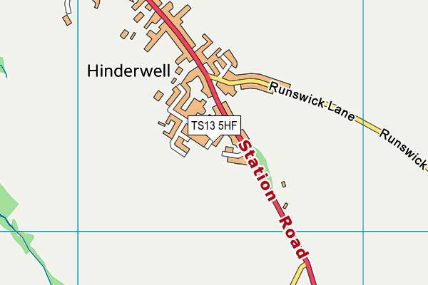 TS13 5HF map - OS VectorMap District (Ordnance Survey)