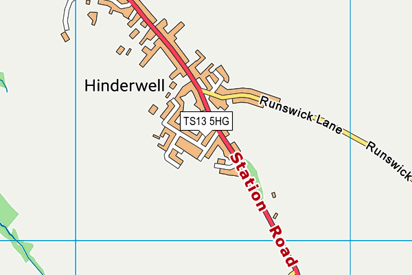 TS13 5HG map - OS VectorMap District (Ordnance Survey)