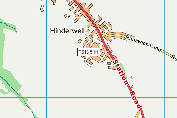 TS13 5HH map - OS VectorMap District (Ordnance Survey)