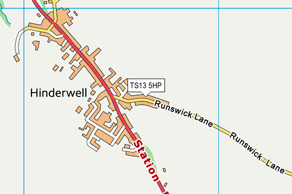 Hinderwell Village Hall & Tennis Courts map (TS13 5HP) - OS VectorMap District (Ordnance Survey)