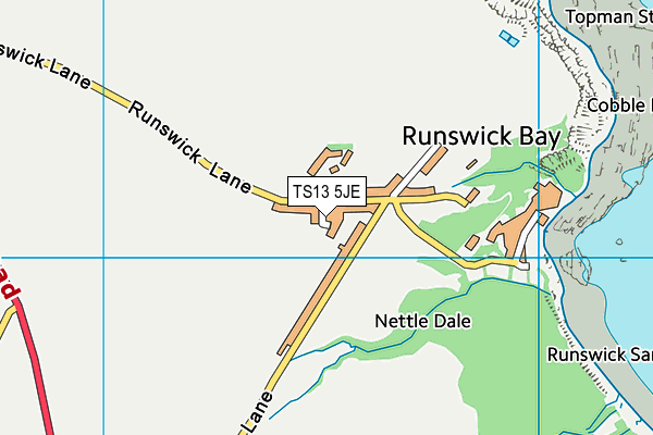 TS13 5JE map - OS VectorMap District (Ordnance Survey)