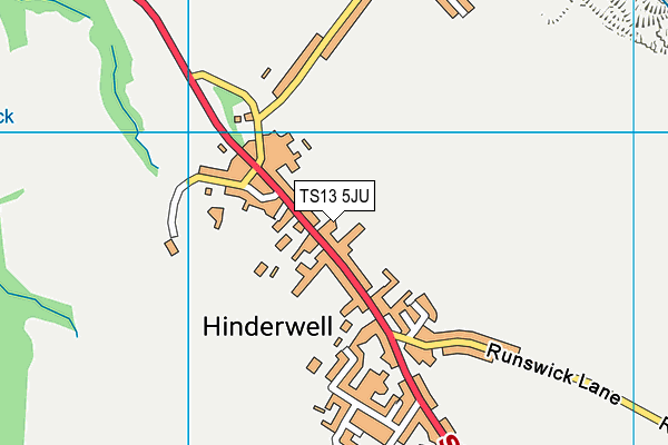 TS13 5JU map - OS VectorMap District (Ordnance Survey)