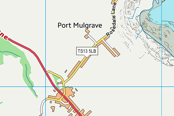 TS13 5LB map - OS VectorMap District (Ordnance Survey)