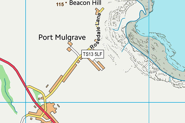 TS13 5LF map - OS VectorMap District (Ordnance Survey)