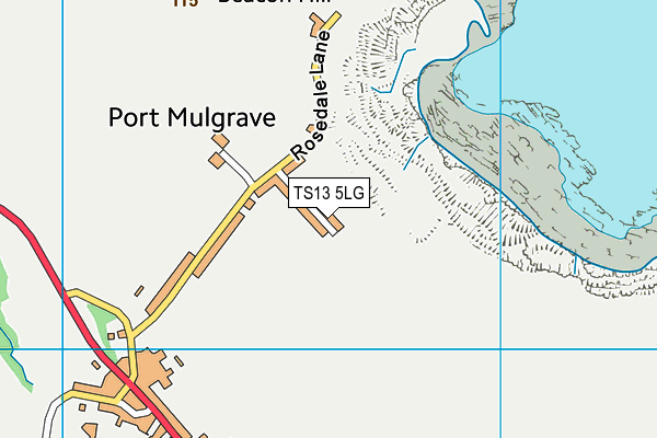 TS13 5LG map - OS VectorMap District (Ordnance Survey)