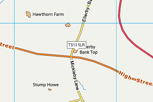 TS13 5LR map - OS VectorMap District (Ordnance Survey)