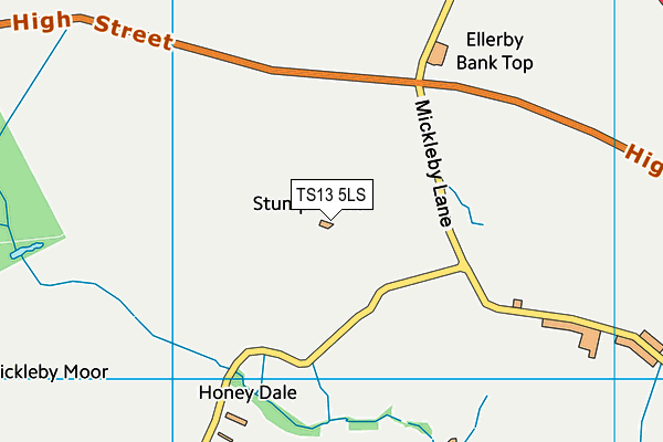 TS13 5LS map - OS VectorMap District (Ordnance Survey)