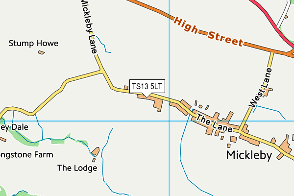 TS13 5LT map - OS VectorMap District (Ordnance Survey)