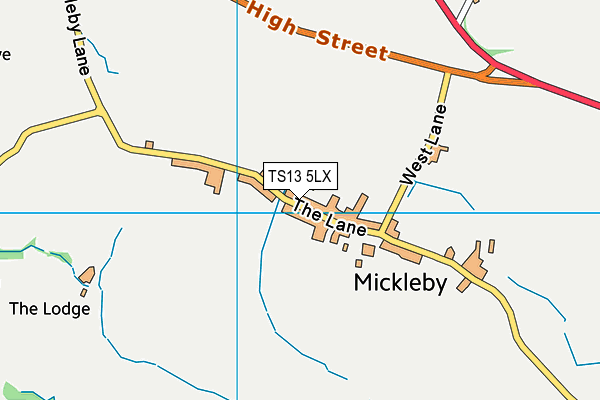 TS13 5LX map - OS VectorMap District (Ordnance Survey)