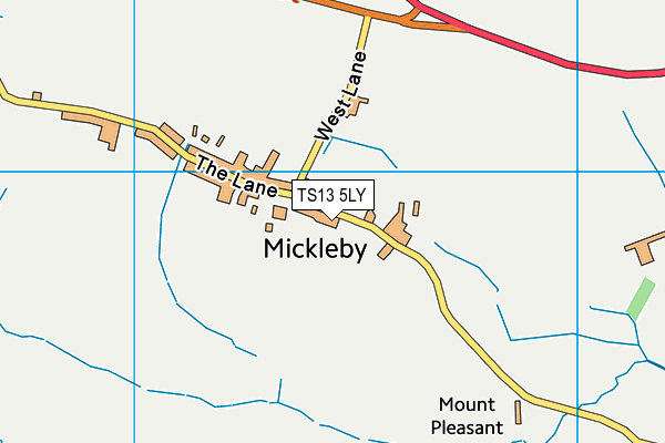 TS13 5LY map - OS VectorMap District (Ordnance Survey)