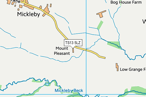 TS13 5LZ map - OS VectorMap District (Ordnance Survey)