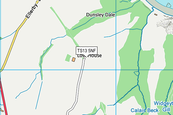 TS13 5NF map - OS VectorMap District (Ordnance Survey)