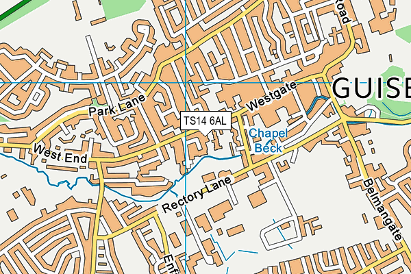 TS14 6AL map - OS VectorMap District (Ordnance Survey)