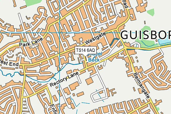 TS14 6AQ map - OS VectorMap District (Ordnance Survey)