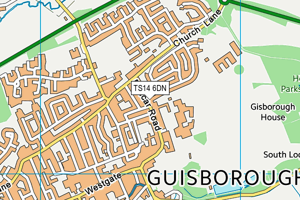 TS14 6DN map - OS VectorMap District (Ordnance Survey)
