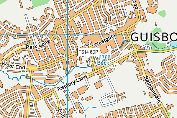 TS14 6DP map - OS VectorMap District (Ordnance Survey)