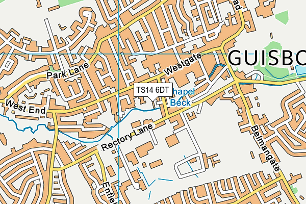 TS14 6DT map - OS VectorMap District (Ordnance Survey)