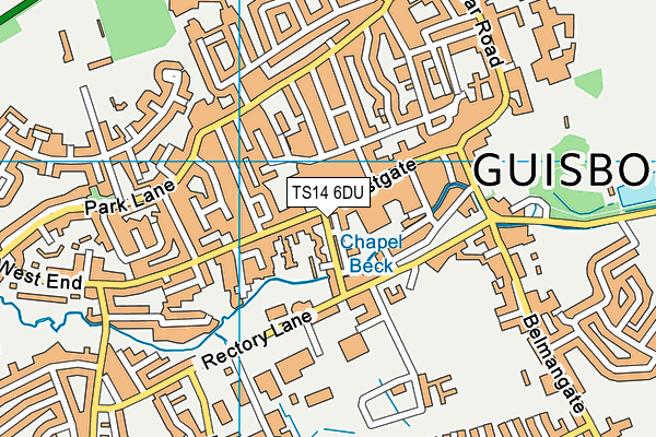 TS14 6DU map - OS VectorMap District (Ordnance Survey)