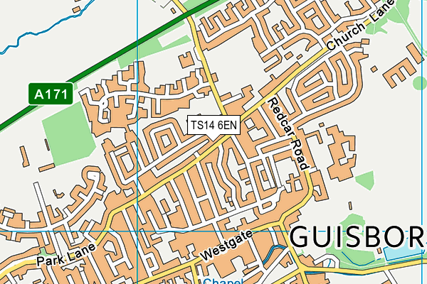 TS14 6EN map - OS VectorMap District (Ordnance Survey)