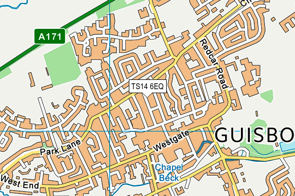 TS14 6EQ map - OS VectorMap District (Ordnance Survey)