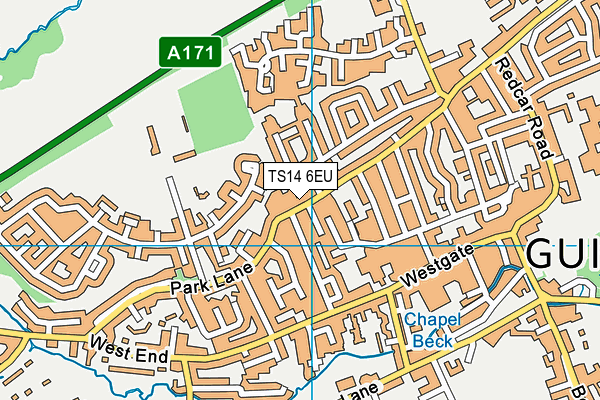 TS14 6EU map - OS VectorMap District (Ordnance Survey)