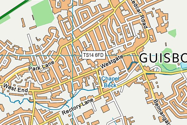 TS14 6FD map - OS VectorMap District (Ordnance Survey)