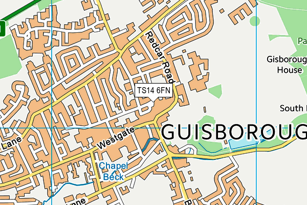 TS14 6FN map - OS VectorMap District (Ordnance Survey)