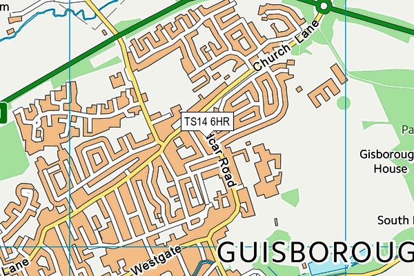 TS14 6HR map - OS VectorMap District (Ordnance Survey)