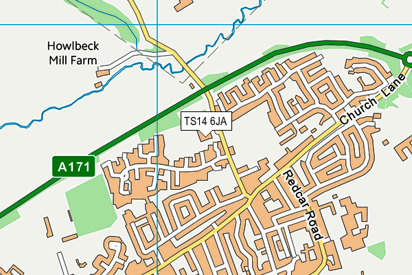 TS14 6JA map - OS VectorMap District (Ordnance Survey)