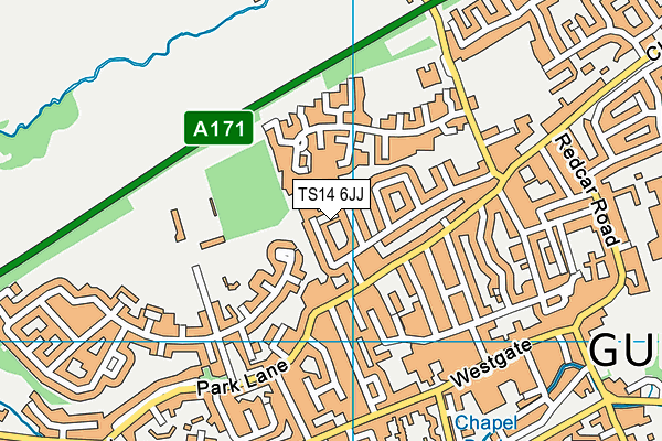 TS14 6JJ map - OS VectorMap District (Ordnance Survey)