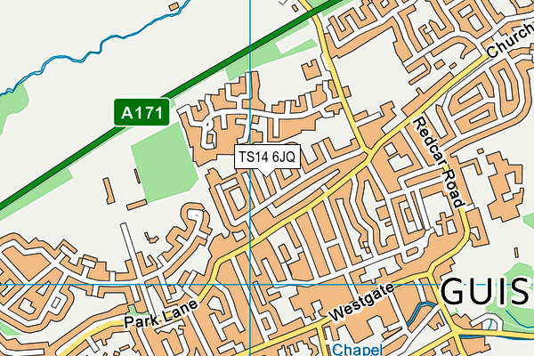 TS14 6JQ map - OS VectorMap District (Ordnance Survey)