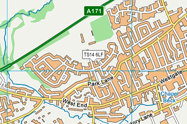 TS14 6LF map - OS VectorMap District (Ordnance Survey)