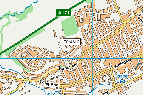 TS14 6LG map - OS VectorMap District (Ordnance Survey)