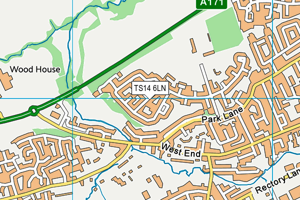 TS14 6LN map - OS VectorMap District (Ordnance Survey)