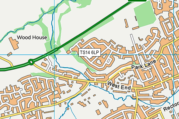 TS14 6LP map - OS VectorMap District (Ordnance Survey)