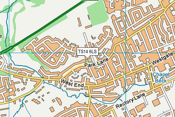 TS14 6LS map - OS VectorMap District (Ordnance Survey)