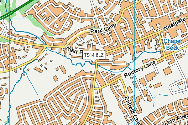 TS14 6LZ map - OS VectorMap District (Ordnance Survey)