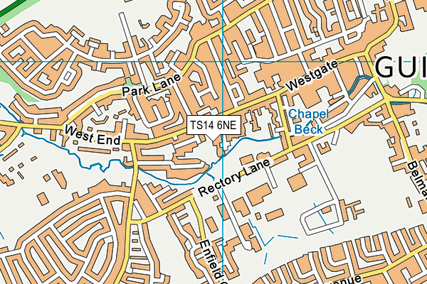 TS14 6NE map - OS VectorMap District (Ordnance Survey)