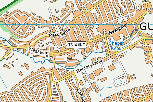 TS14 6NF map - OS VectorMap District (Ordnance Survey)