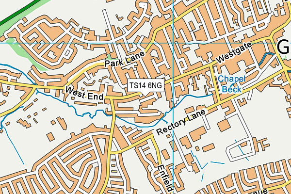 TS14 6NG map - OS VectorMap District (Ordnance Survey)