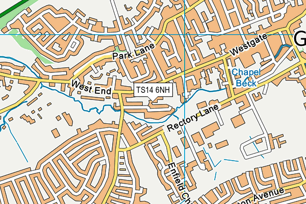 TS14 6NH map - OS VectorMap District (Ordnance Survey)