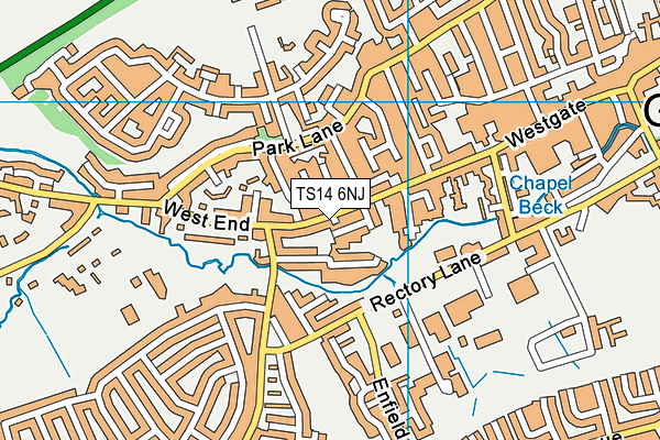 TS14 6NJ map - OS VectorMap District (Ordnance Survey)